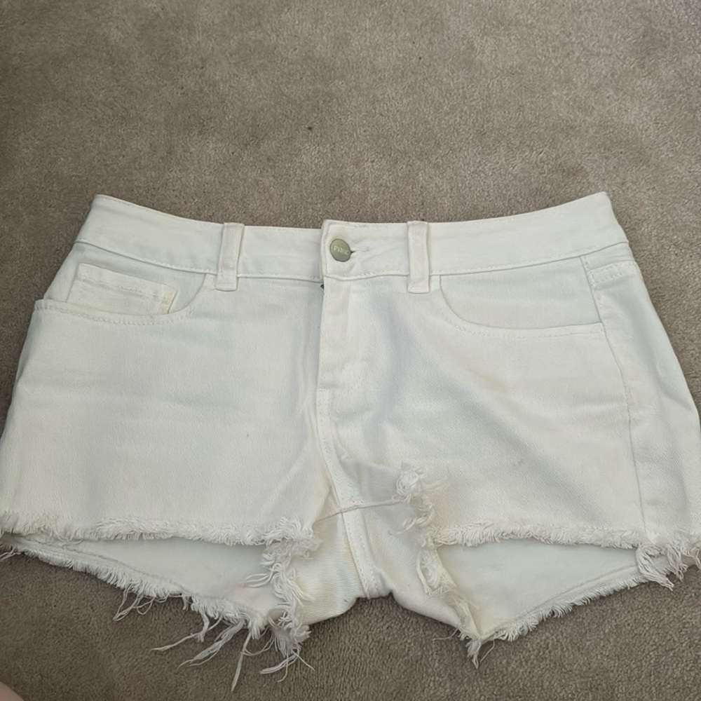 Pink jean shorts